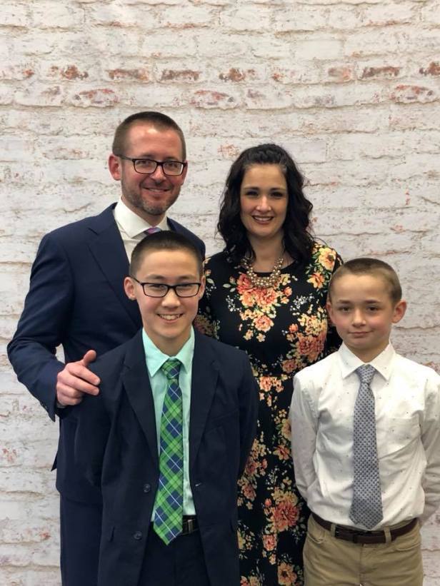Easter 2018 with caption:

"Happy Easter from our family to yours...He is risen!"